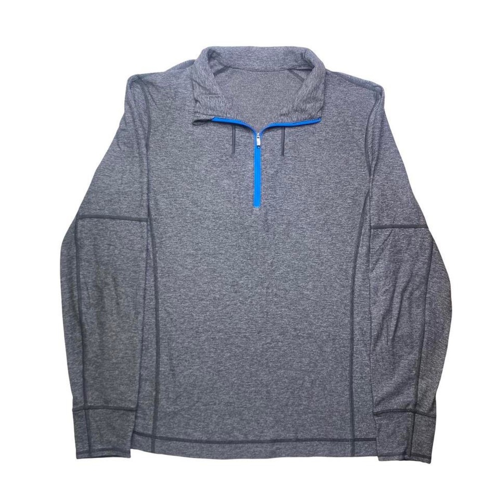 lululemon athletica Gray Sweater with Blue Accent